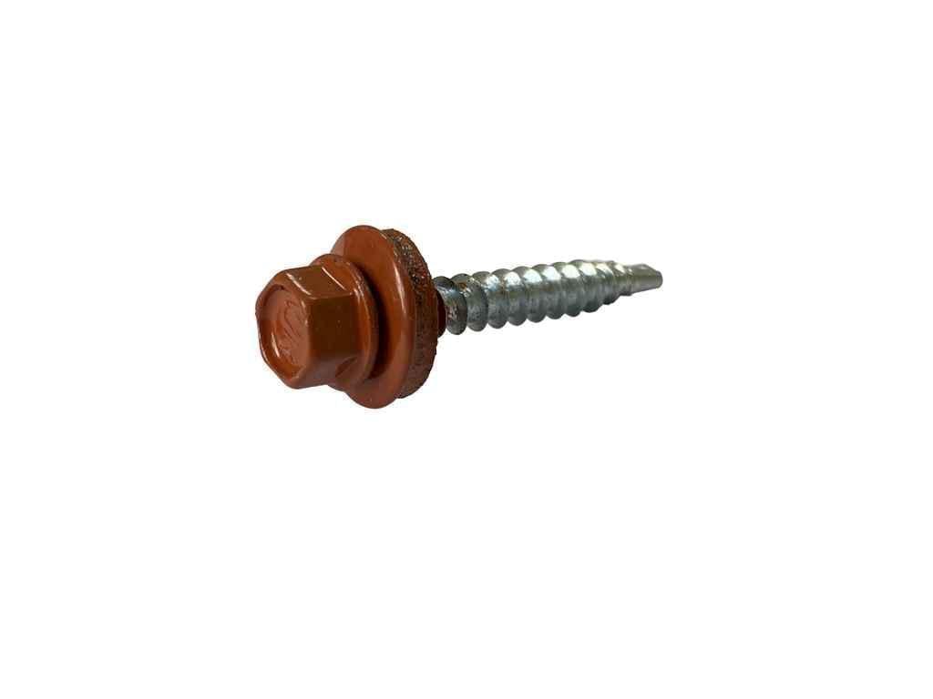 Саморез кровельный FASTENERS HOUSE 4,8х35 50 шт. со сверлом Эконом КД SDS Медно-коричневый (8004)