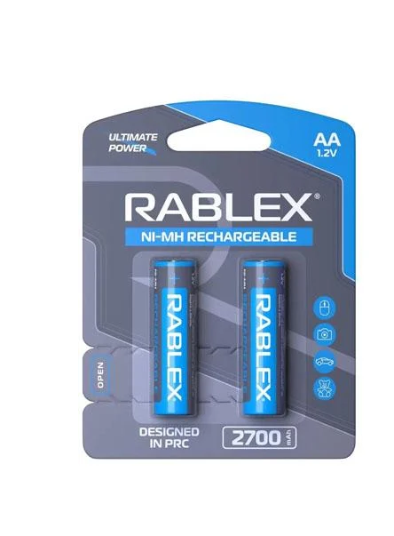 Батарейки акумулятор RABLEX AA R6 2700 mAh 2 шт.