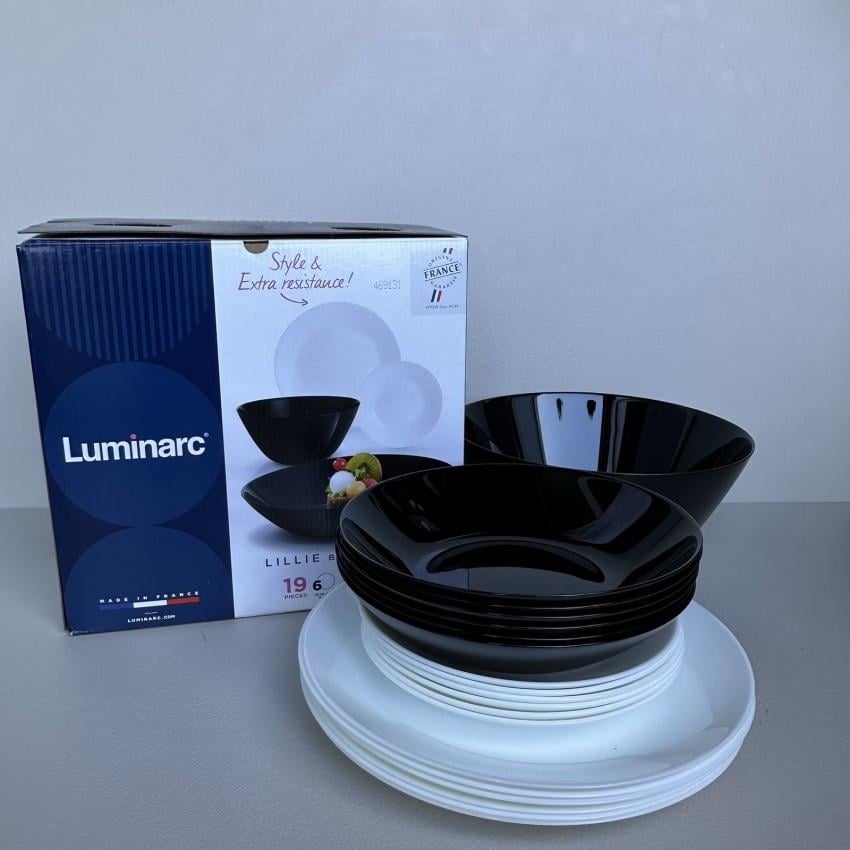 Сервиз столовый Luminarc Lillie X1202 19 пр. Black/White (2619394543) - фото 2 Сервиз столовый Luminarc Lillie X1202 19 пр. Black/White (2619394543) - фото 2