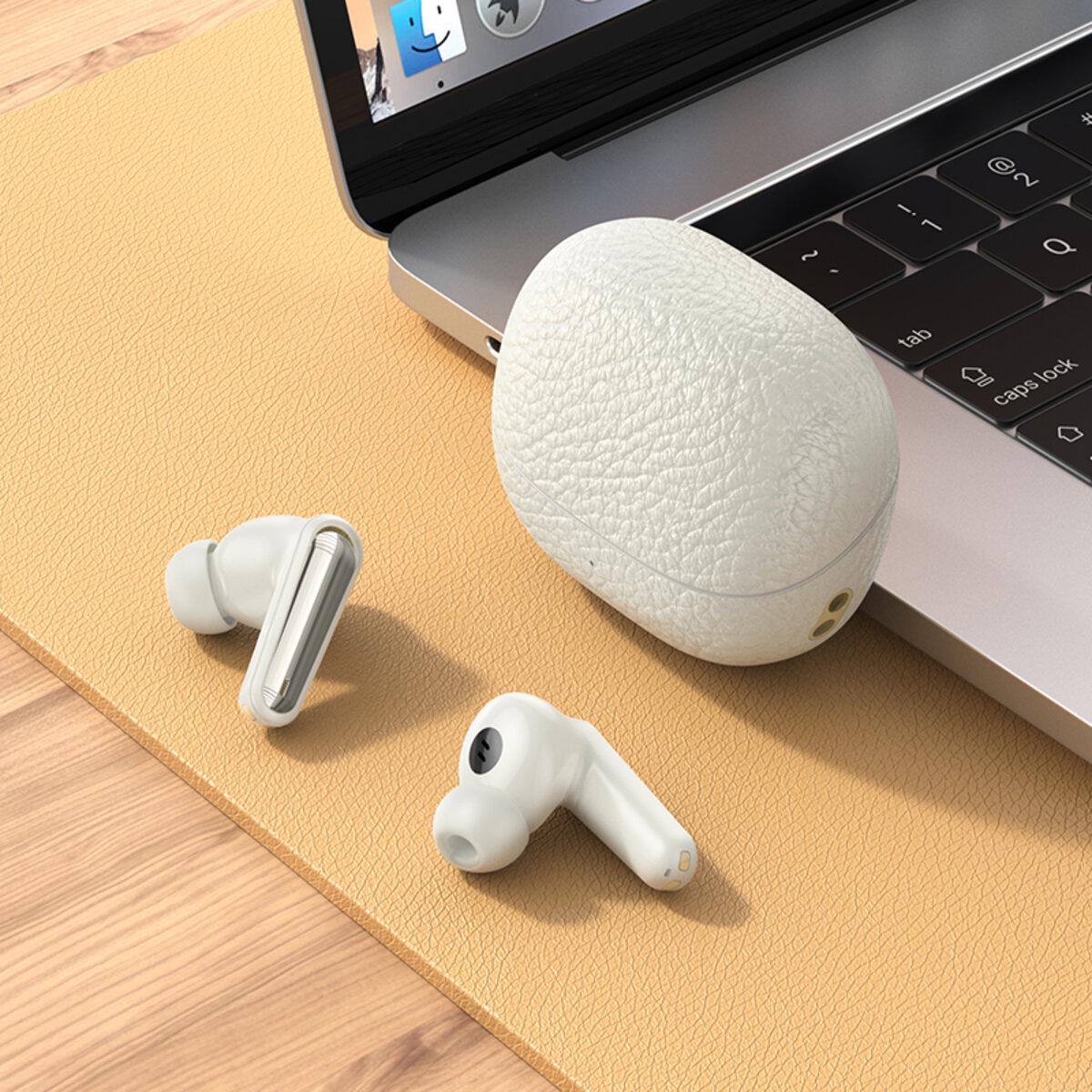 Навушники бездротові Hoco EQ23 Plus Duke ANC+ENC BT5.4 headset 400 mAh Milky White (6942007639309) - фото 3 Навушники бездротові Hoco EQ23 Plus Duke ANC+ENC BT5.4 headset 400 mAh Milky White (6942007639309) - фото 3