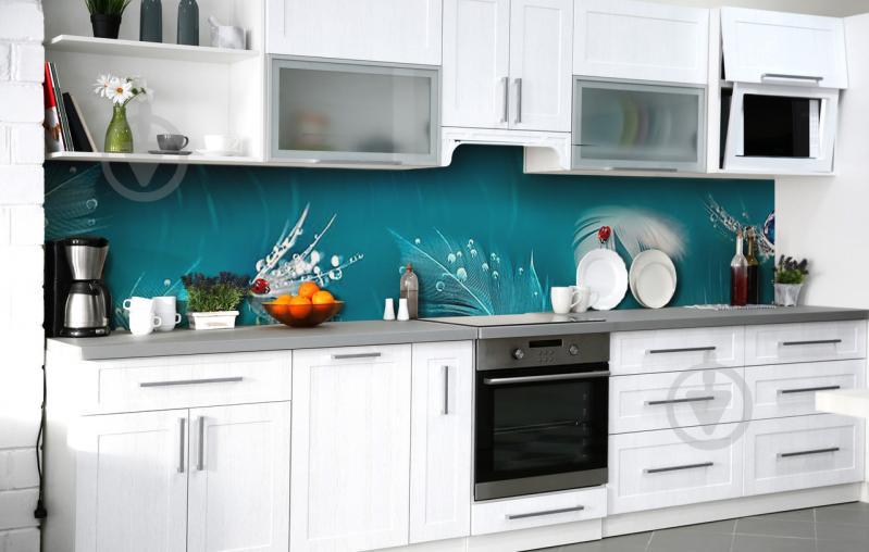 Скинали на кухню Zatarga «Лёгкость и хрупкость» 650х2500 мм виниловая 3Д наклейка кухонный фартук