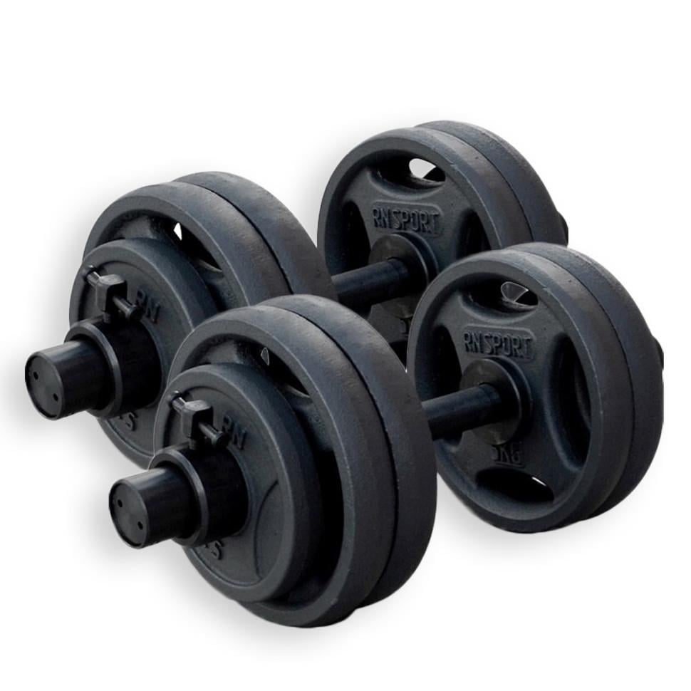 Гантелі олімпійські металеві RN-Sport 31 кг 2 шт. (2764274492) - фото 1