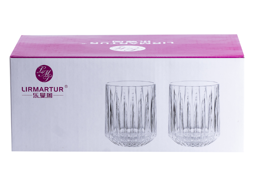 Набор стаканов Lirmartur фигурных 6 шт. по 315 мл с декором Прозрачный/Золотой - фото 4