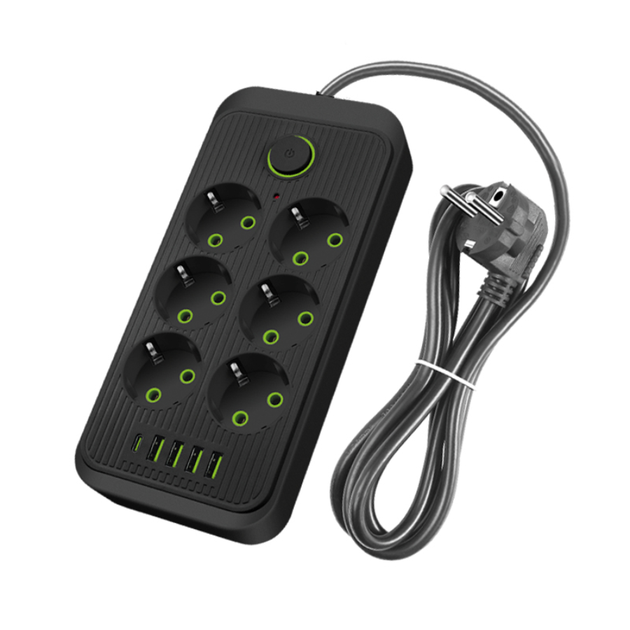 Удлинитель электрический 3001/5 с предохранителем 6 розеток/4 USB и 1 Type-C (38136772) Удлинитель электрический 3001/5 с предохранителем 6 розеток/4 USB и 1 Type-C (38136772)