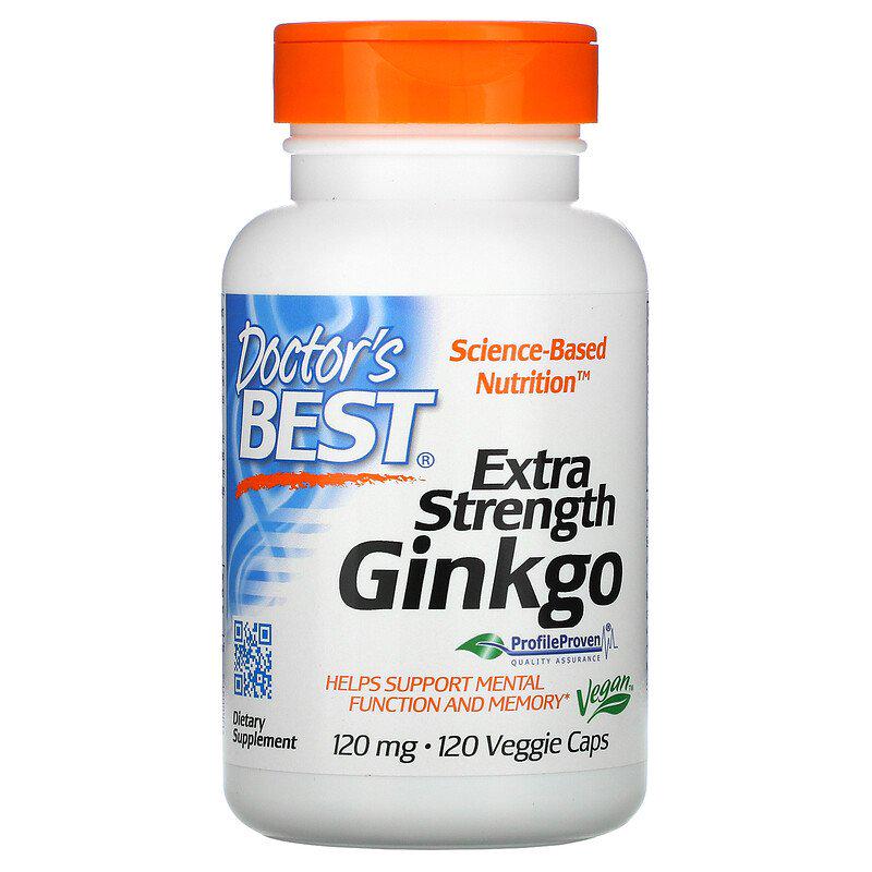 Гинкго Билоба Ginkgo 120 мг Doctor's Best 120 капсул