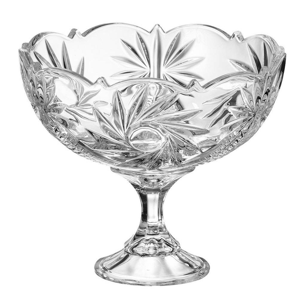 Фруктовница на ножке Bohemia Pinwheel 220 мм (6280)