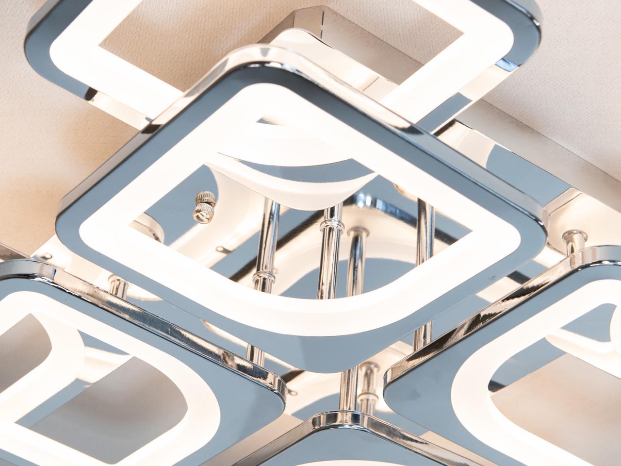 Люстра LED у вітальню з димером HS8060-4+4HRDIM-LS 115W на 16 м2 Хром (2500792743) - фото 4 Люстра LED у вітальню з димером HS8060-4+4HRDIM-LS 115W на 16 м2 Хром (2500792743) - фото 4