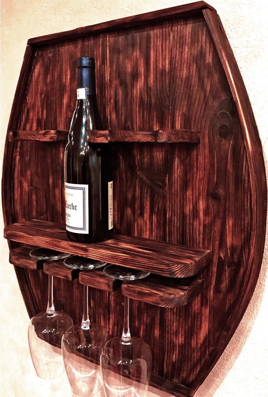 Полка для вина настенная из дерева Катомбе Савоярди (ПНК-010115)