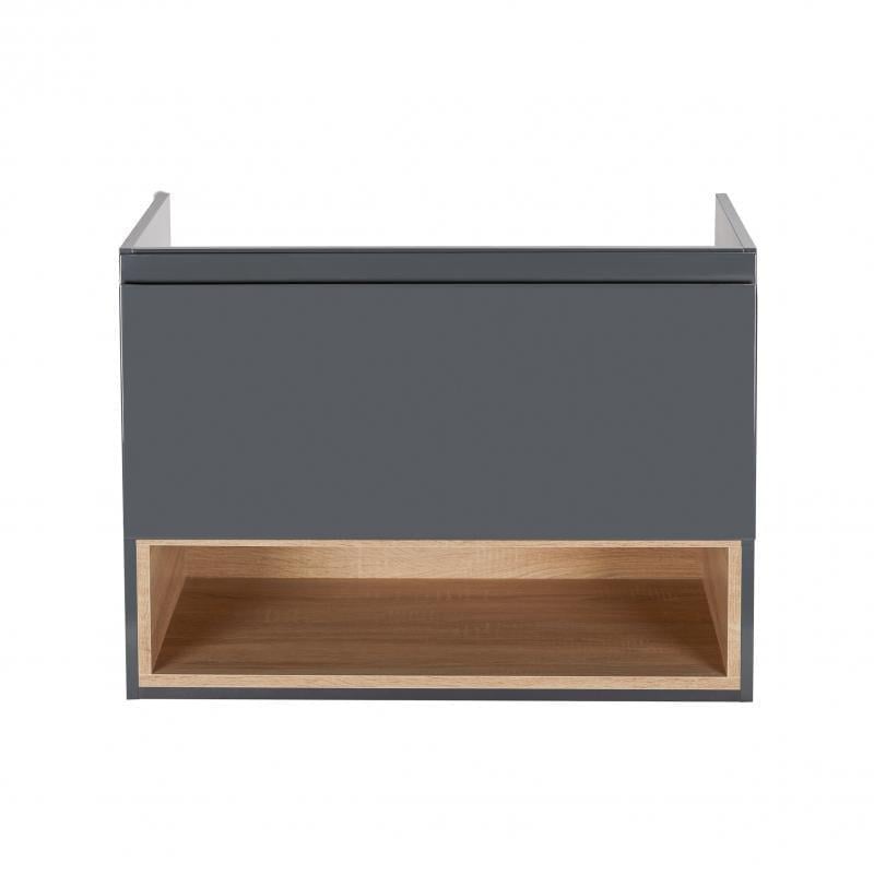 Тумба подвесная Q-tap Robin 800х580х437 Graphite/Whitish Oak (QT1374TPВ8002GWO)