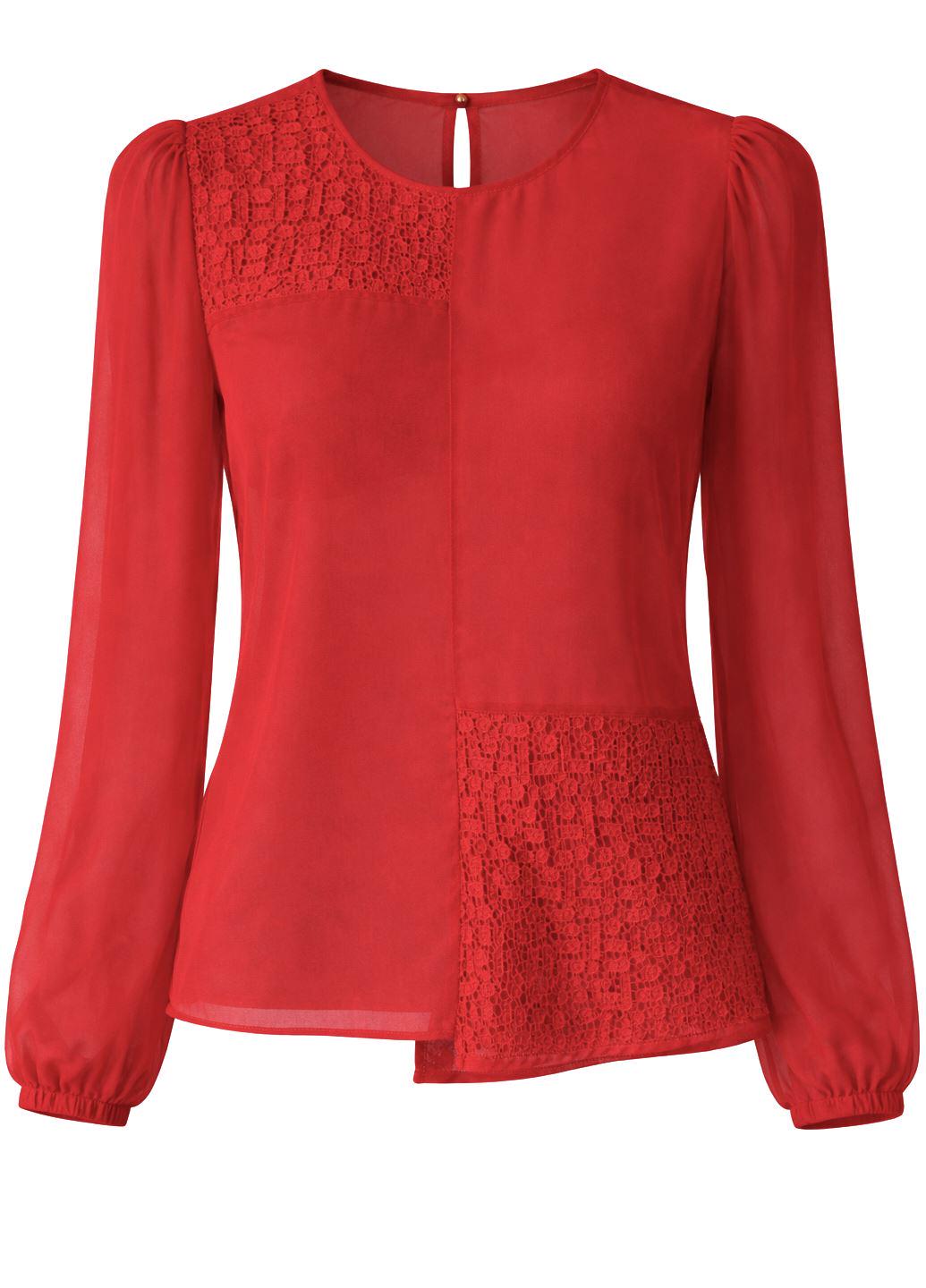 Блузка женская Uttam Boutique London шифоновая XS Красный (STK002302-49) Блузка женская Uttam Boutique London шифоновая XS Красный (STK002302-49)