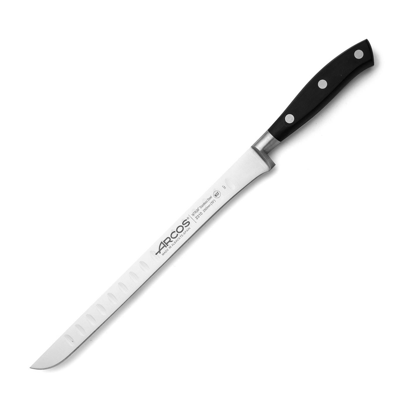 Нож кухонный Arcos Riviera для хамона 250 мм Black (231000)