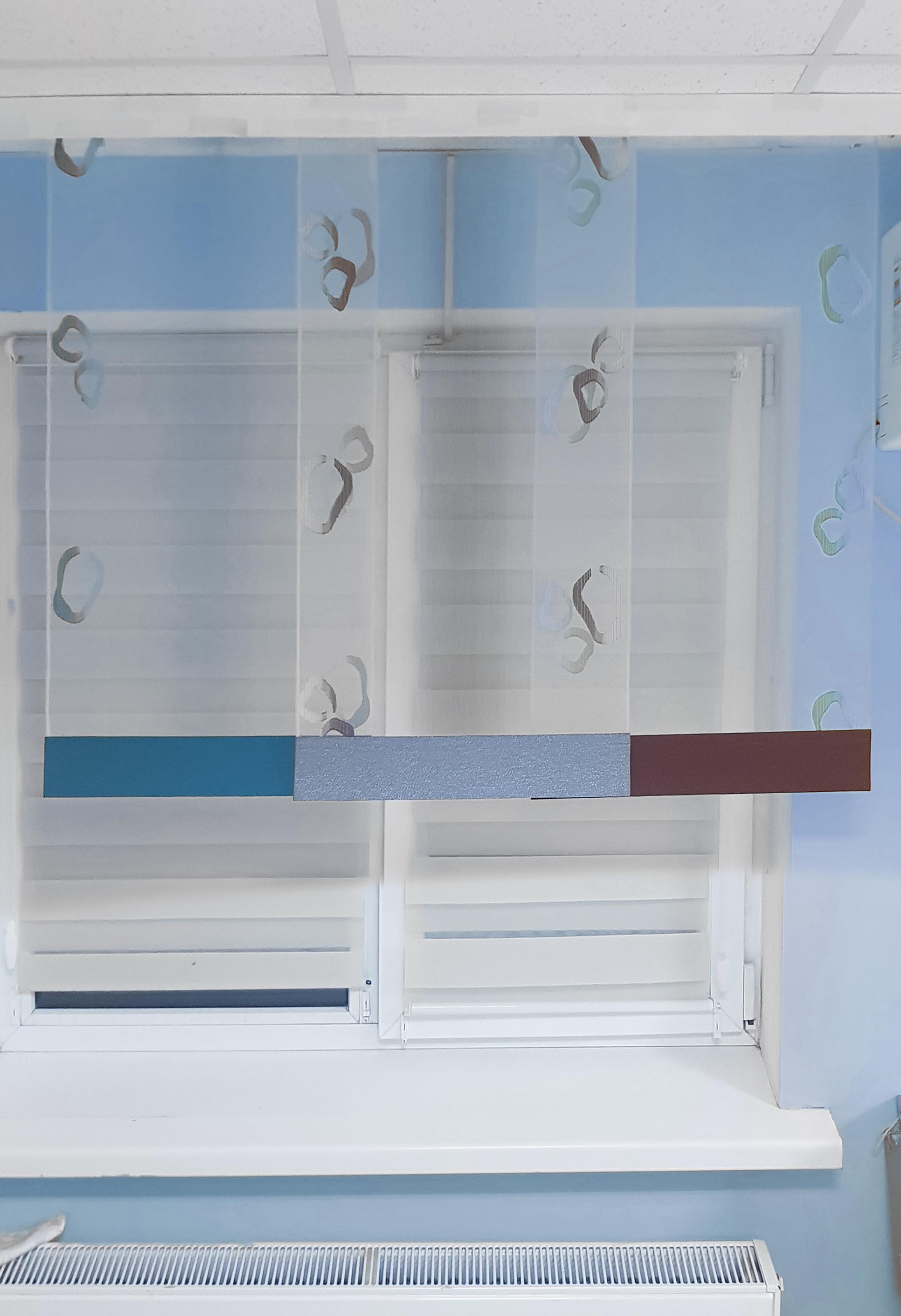 Комплект панельных занавесок Firanka Abstract 3 шт. карниз 140 см Разноцветный (10_9_1п)