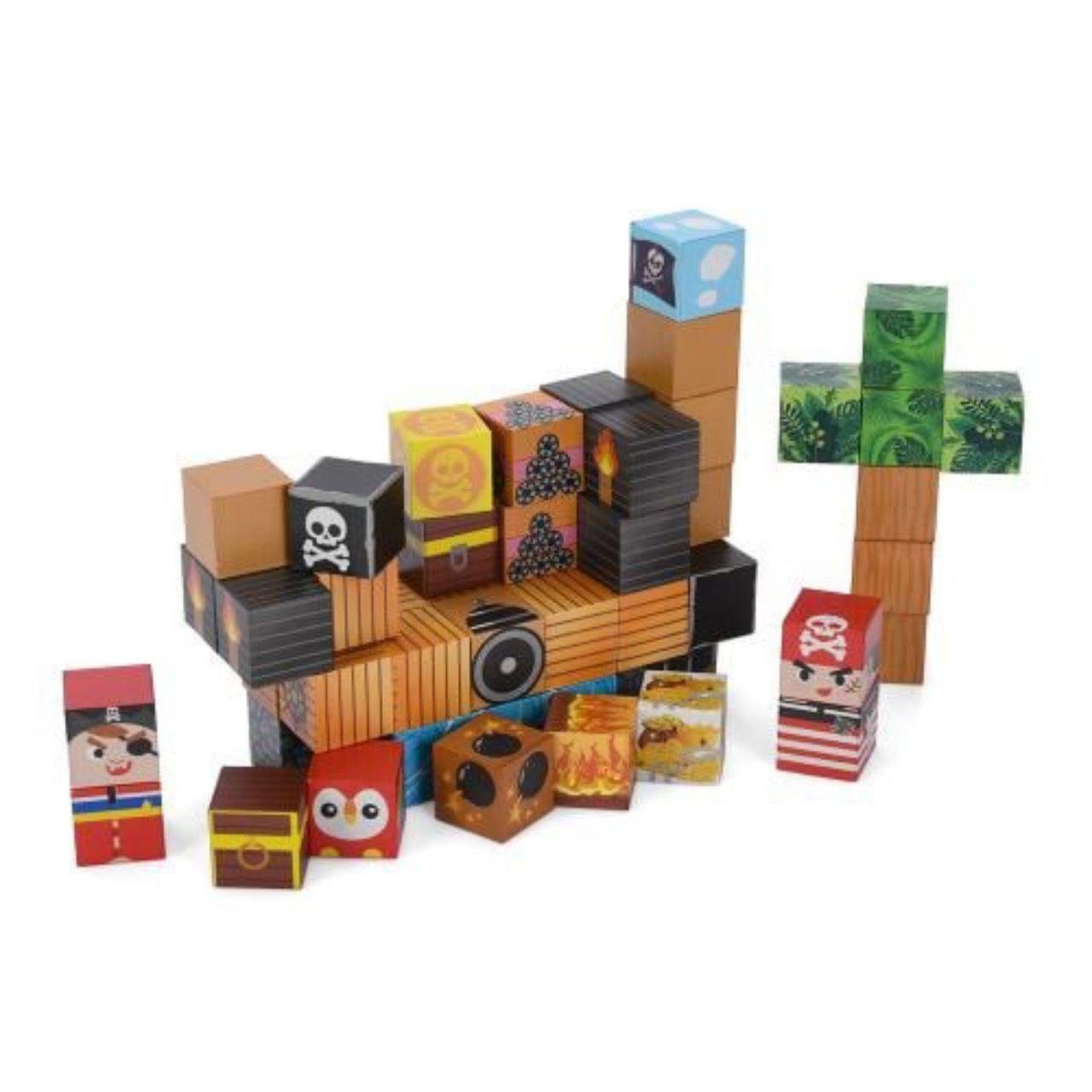 Конструктор магнитный Пиратский корабль RDF-1004 54 детали Коричневый