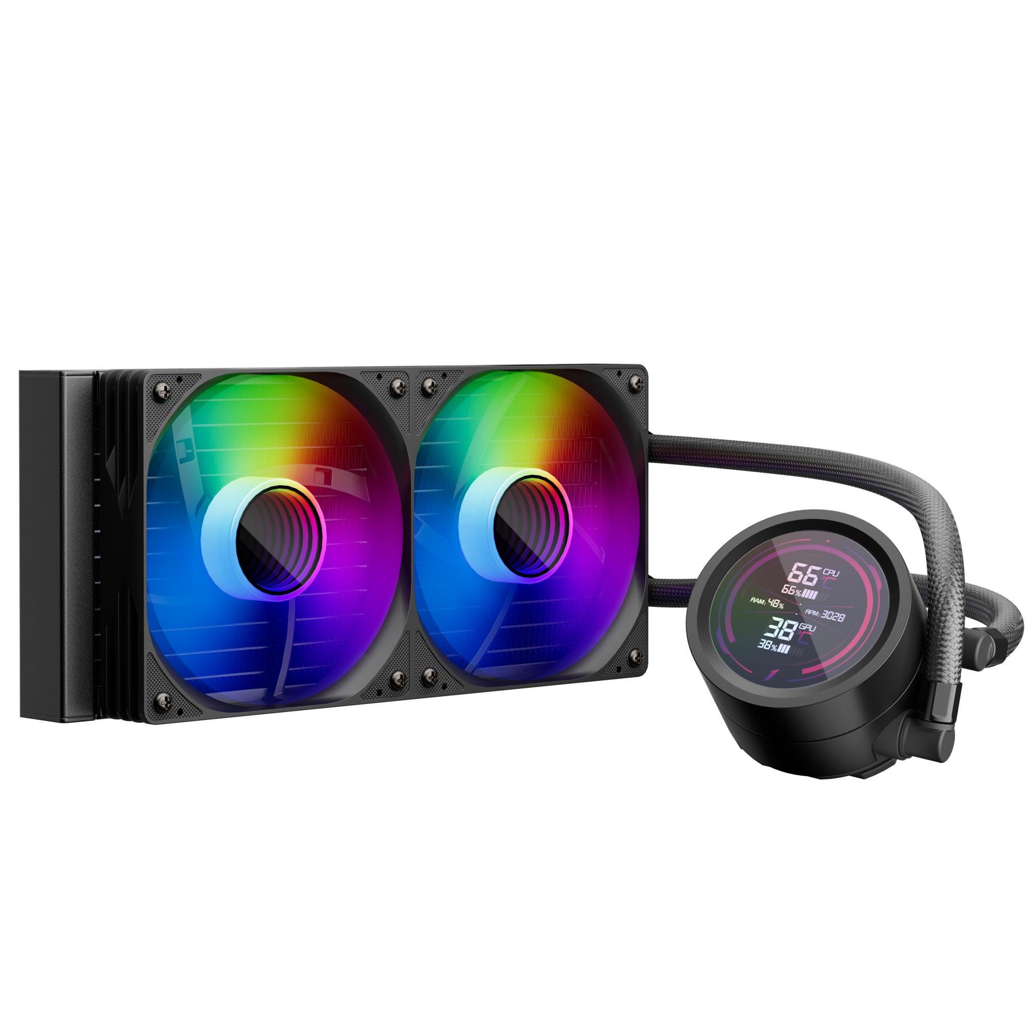 Система водяного охолодження 1stPlayer TS4-240 з ARGB-підсвічуванням Black (TS4-240-BK)