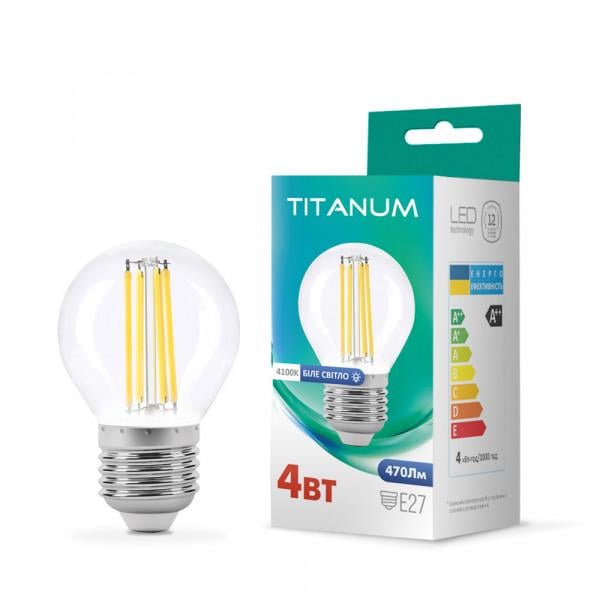 Led лампа Titanum  Filament G45 4 W E27 4100 K (25525)