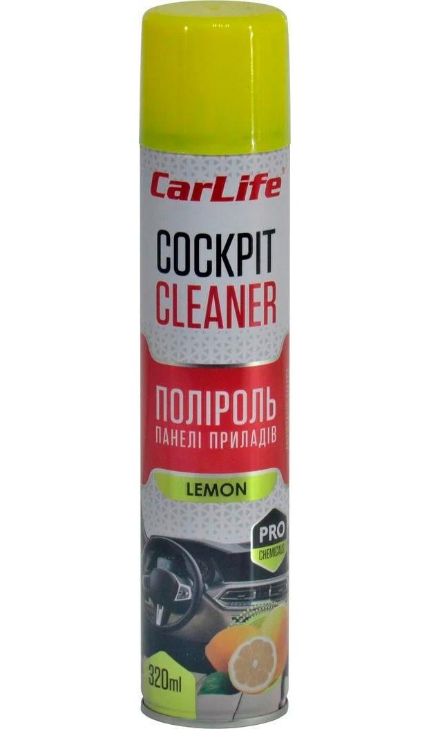 Полироль для пластика CarLife Cockpit Cleaner Lemon 320 мл (CF322) Полироль для пластика CarLife Cockpit Cleaner Lemon 320 мл (CF322)