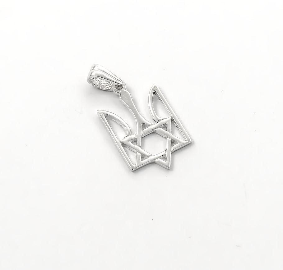 Кулон Maxi Silver 8638 Звезда Давида и Герб Украины (88638)