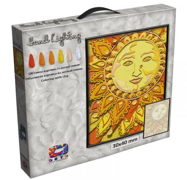 Картина из легкого пластилина OKTO Moon Light Clay солнце (70075)