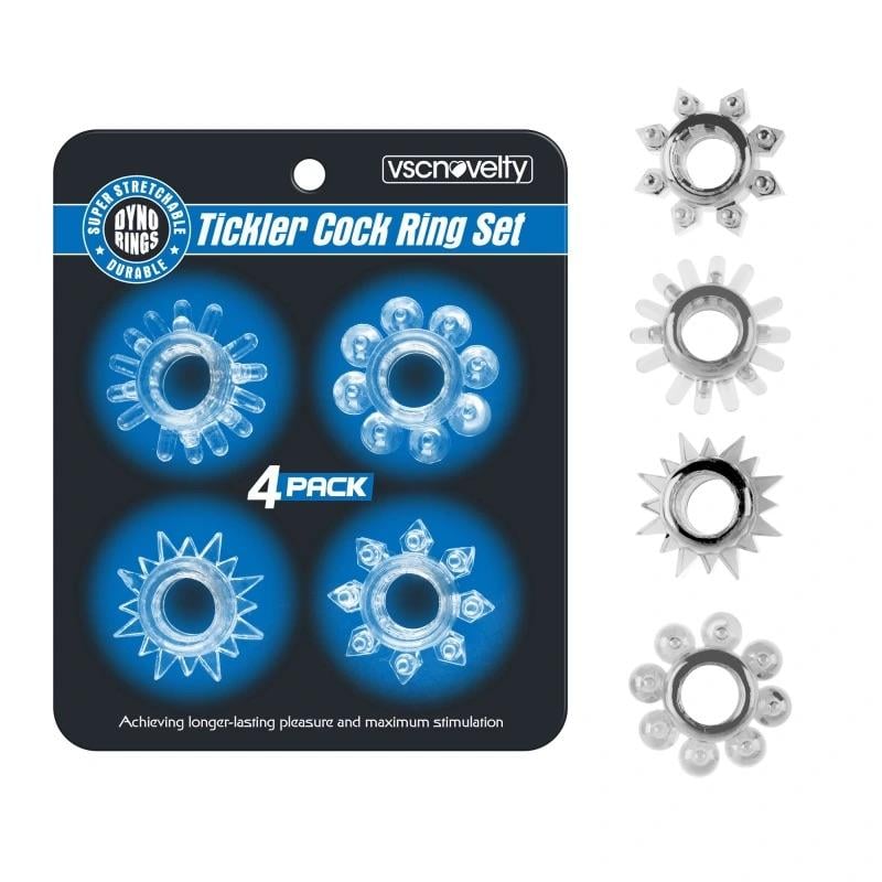 Набор эрекционных колец Tickler Cock Ring Set Clear (1000063375)