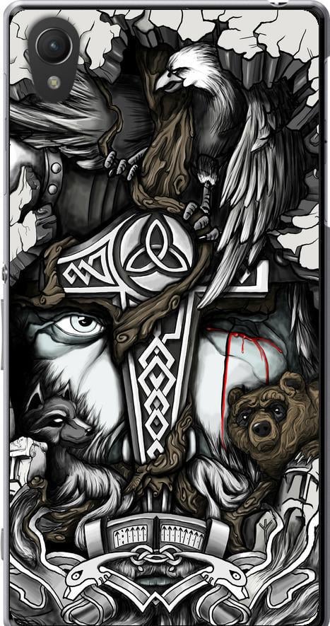 Чехол на Sony Xperia Z2 D6502/D6503 Тату Викинг (4098u-43-42517) Чехол на Sony Xperia Z2 D6502/D6503 Тату Викинг (4098u-43-42517)