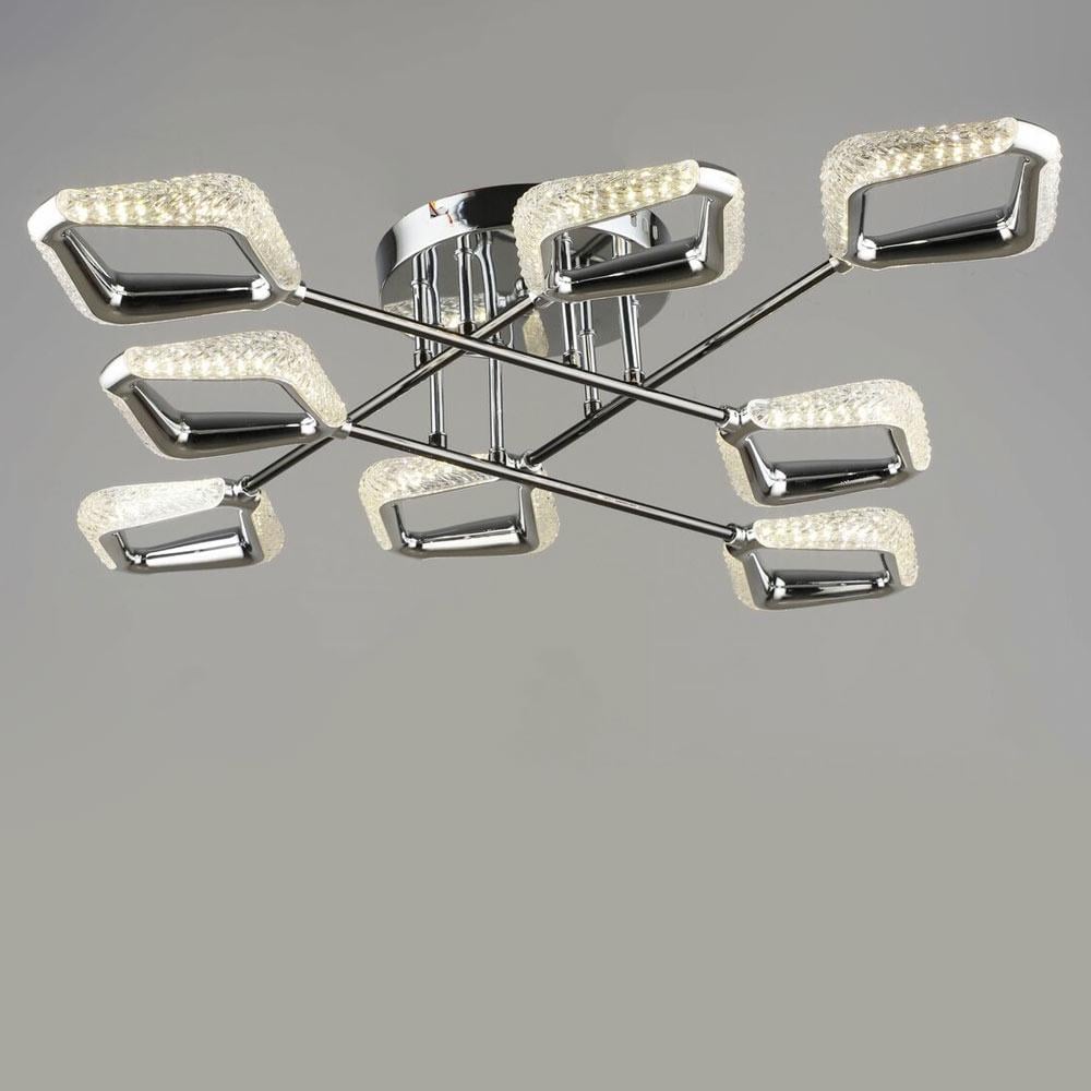Люстра потолочная LED Light House SRS-20003/8 CH/BK 48W Хром
