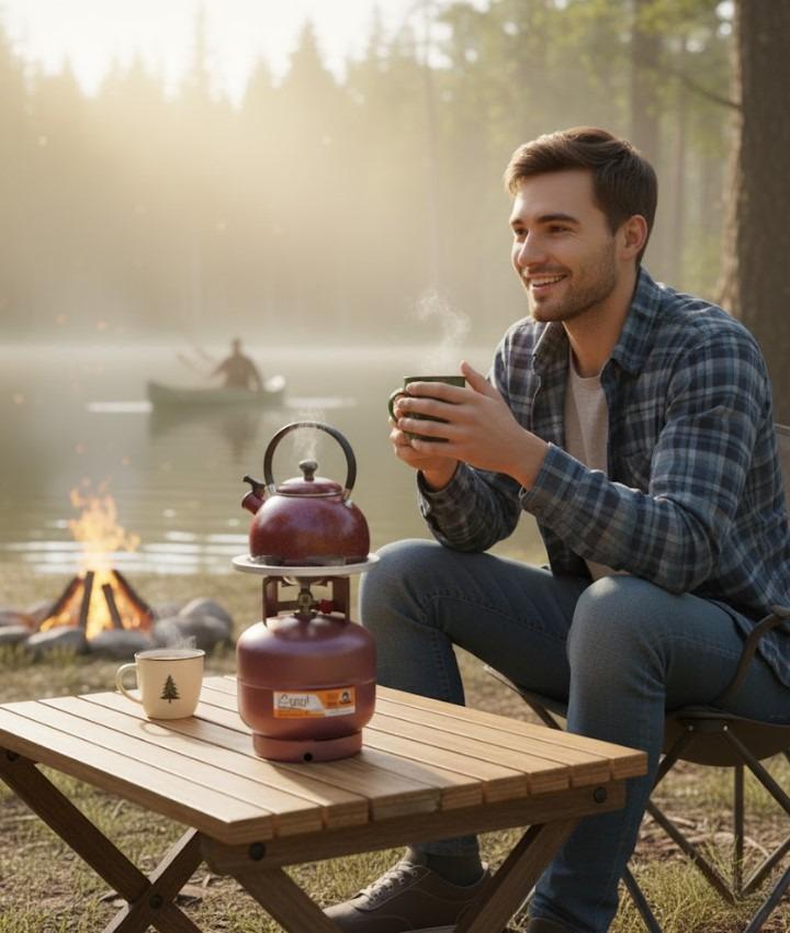 Балон кемпінговий газовий Ipragaz з пальником 5,8 л Коричневий (2104618729) - фото 6 Балон кемпінговий газовий Ipragaz з пальником 5,8 л Коричневий (2104618729) - фото 6