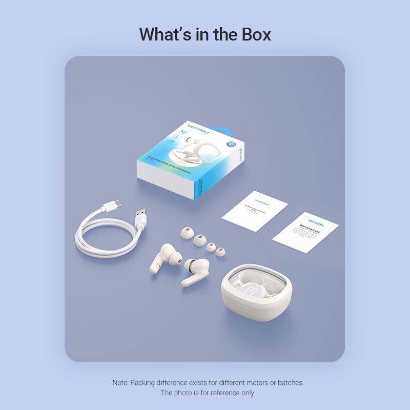 Навушники бездротові Vention Air A01 Bluetooth 5.3 TWS 24 год LED 10 мм AAC/SBC Hi-Fi водонепроникні IPX4 Бежевий (NBMN0) - фото 15 Навушники бездротові Vention Air A01 Bluetooth 5.3 TWS 24 год LED 10 мм AAC/SBC Hi-Fi водонепроникні IPX4 Бежевий (NBMN0) - фото 15