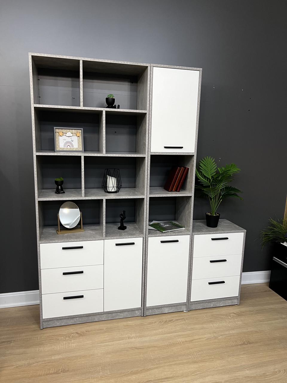 Пенал Асті 1960x390x354 мм Бетон/Білий - фото 5 Пенал Асті 1960x390x354 мм Бетон/Білий - фото 5