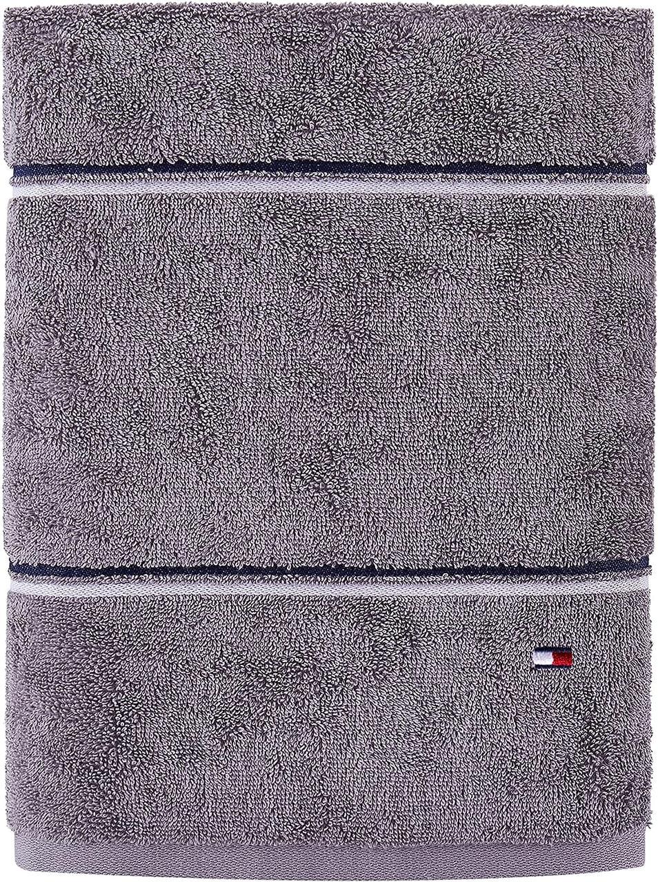 Полотенце банное Tommy Hilfiger Modern American Solid Cotton Bath Towel Серый в полоску (2002527469) - фото 1