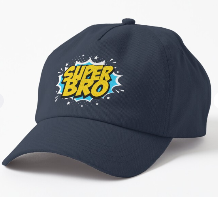 Кепка Malfini с принтом Super bro Темно-синий