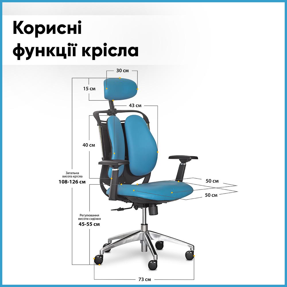 Крісло Mealux Testa Duo Blue (Y-552 KBL Duo) - фото 3