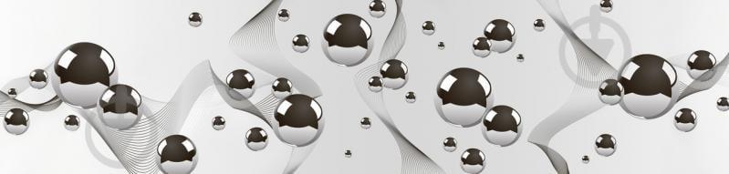 Наклейки кухонный фартук  Zatarga  " Стальные шары " 600х3000 мм Серый (Z180253/2)