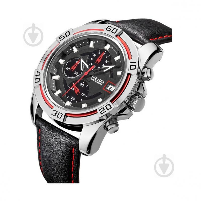 Часы Megir Silver Black MG2023 (ML2023GBK-1) - фото 3