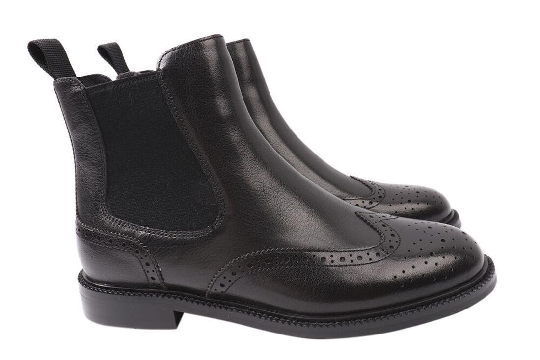 Ботинки женские Anemone из кожи на низком ходу р. 38 Черный (155-21DHC)