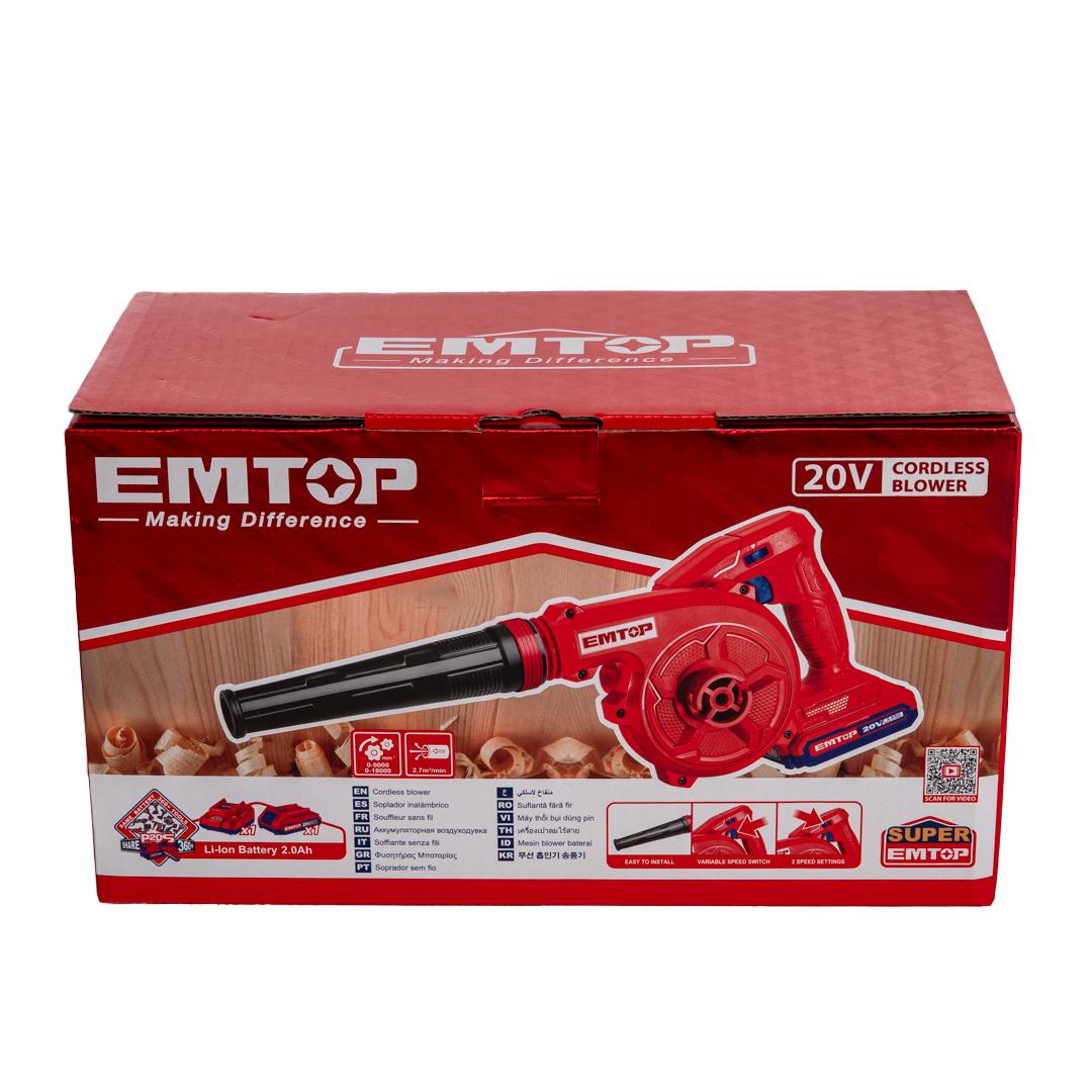 Повітродувка садова акумуляторна EMTOP ELAB200581 - фото 10 Повітродувка садова акумуляторна EMTOP ELAB200581 - фото 10