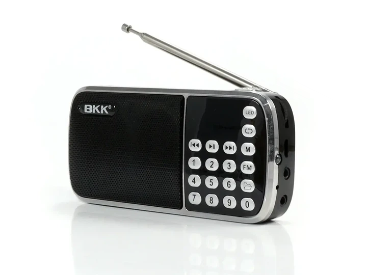 Радиоприемник карманный BKK USB MP3 L088 с картридером и аккумулятором с папками и SD-картой Черный (3191394849)