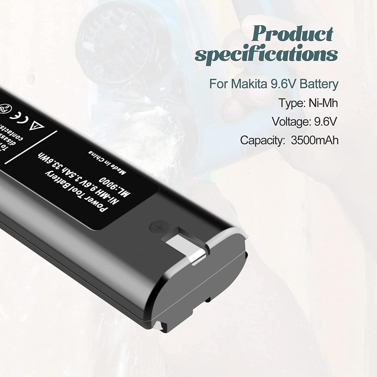 Аккумулятор Advnovo для шуруповертов и электроинструментов MAKITA 9000 3500 mAh 9,6 V - фото 4 Аккумулятор Advnovo для шуруповертов и электроинструментов MAKITA 9000 3500 mAh 9,6 V - фото 4