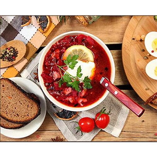 Алмазная мозаика Strateg Премиум Вкусный борщ 30x40 см (Str-HEG86889)