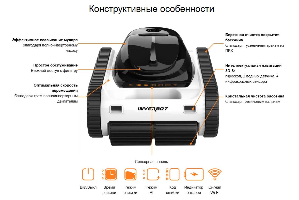 Робот-пилосос бездротовий для басейну Fairland X60 (34466) - фото 14 Робот-пилосос бездротовий для басейну Fairland X60 (34466) - фото 14