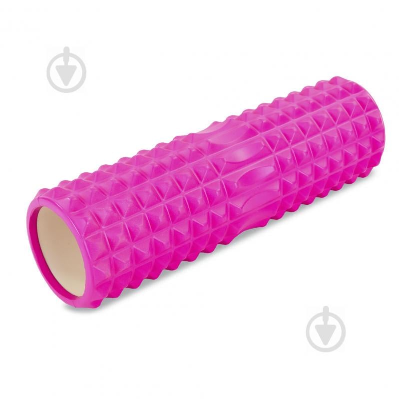 Роллер для занятий йогой и пилатесом Grid Spine Roller FI-6674 d-14см, l-45см Розовый