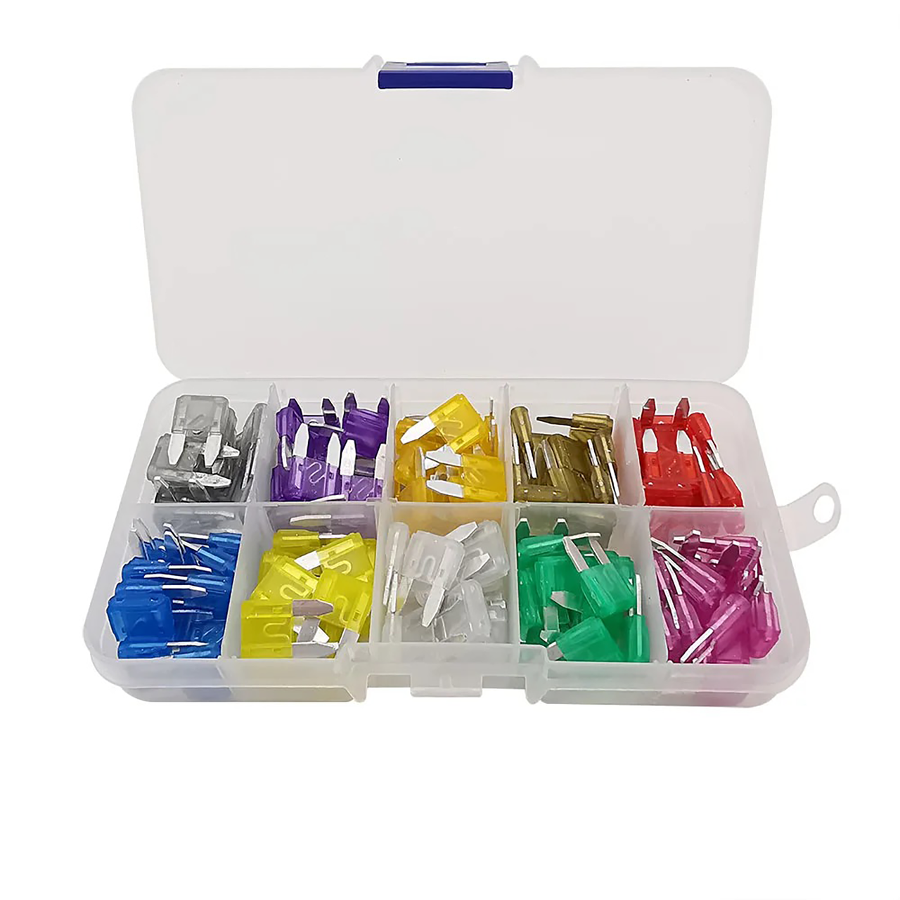 Автомобільні запобіжники Міні 120 шт. 2-35А в кейсі Автомобільні запобіжники Міні 120 шт. 2-35А в кейсі