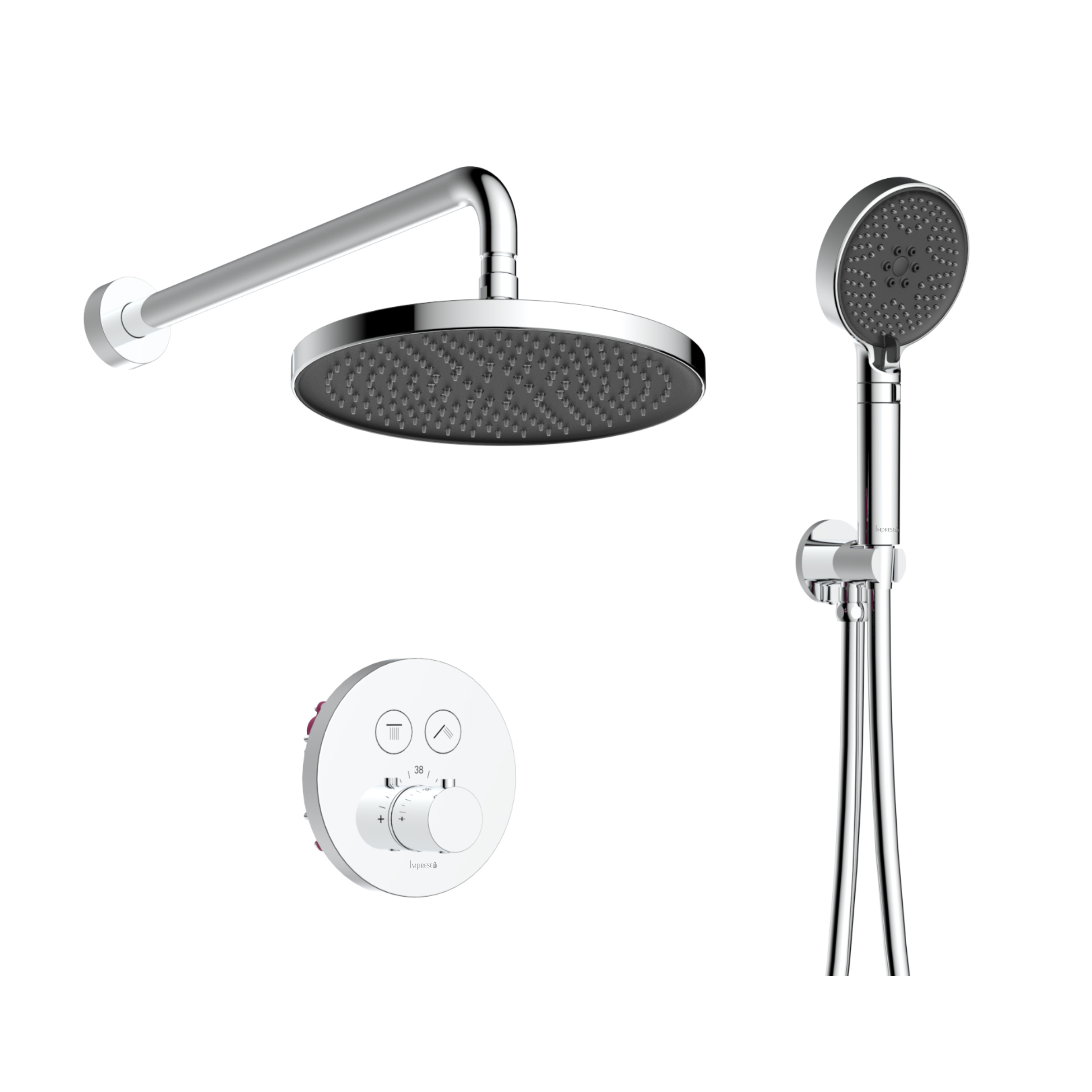 Душова система Imprese Centrum V-10260ER з термостатом латунь Хром (ANT-93694) Душова система Imprese Centrum V-10260ER з термостатом латунь Хром (ANT-93694)