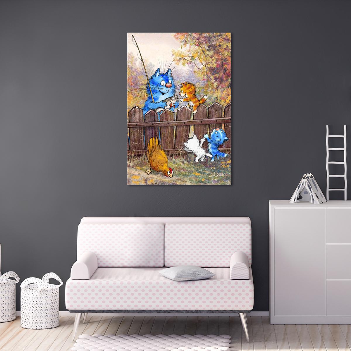 Модульная картина Знакомство с уловом 1 модуль 80x120 см