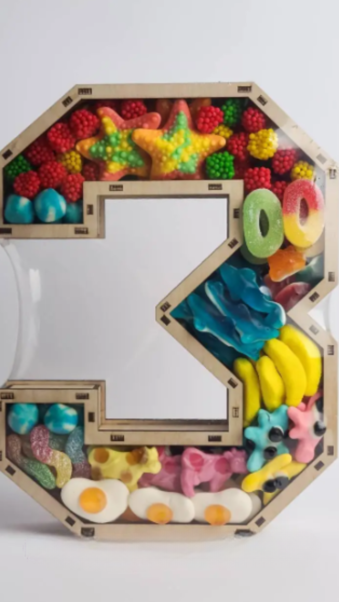 Подарунковий бокс солодкий Цифра 3 з желе (2508065637)