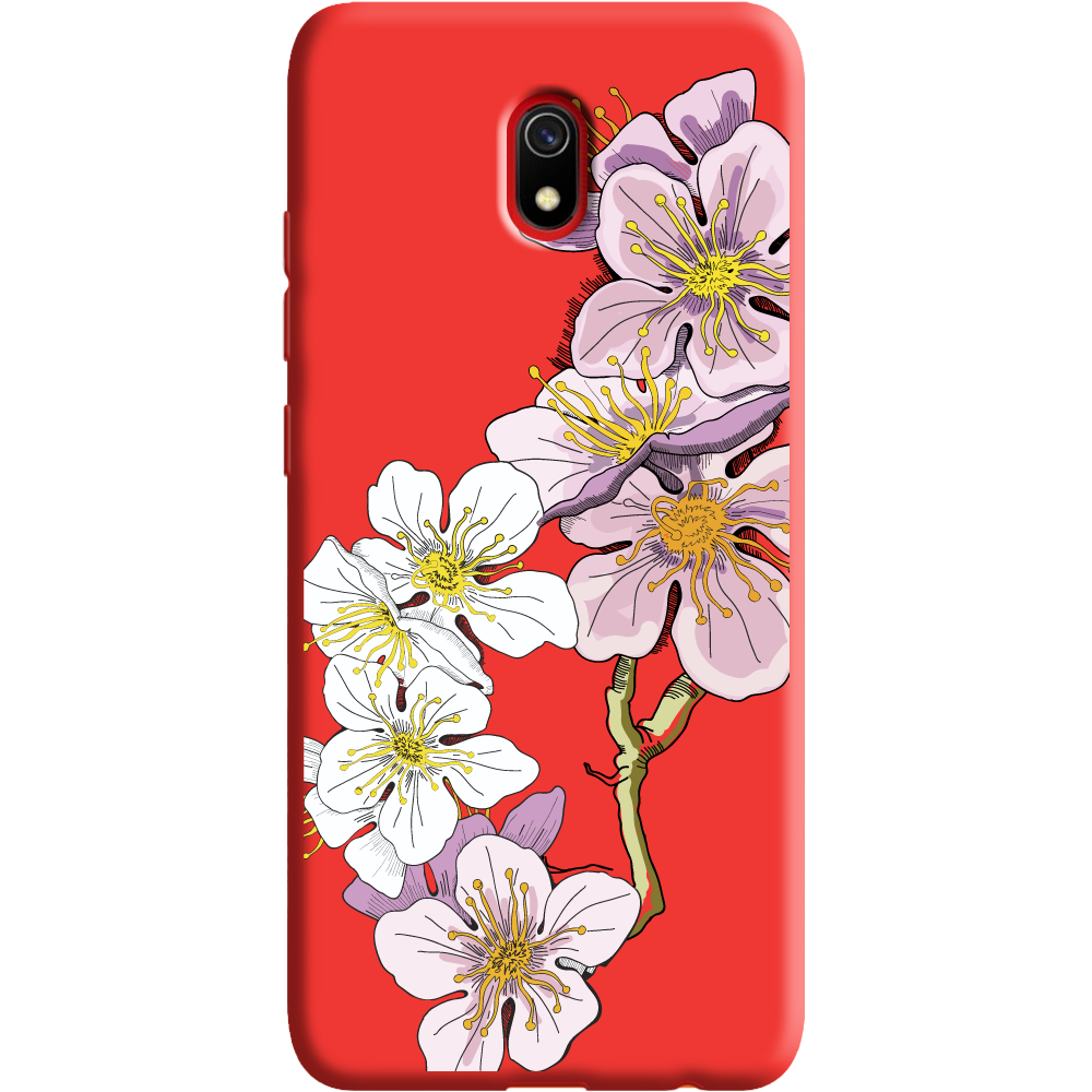 Чехол Boxface Xiaomi Redmi 8A Cherry Blossom Красный силикон (38341-cc4-38672)
