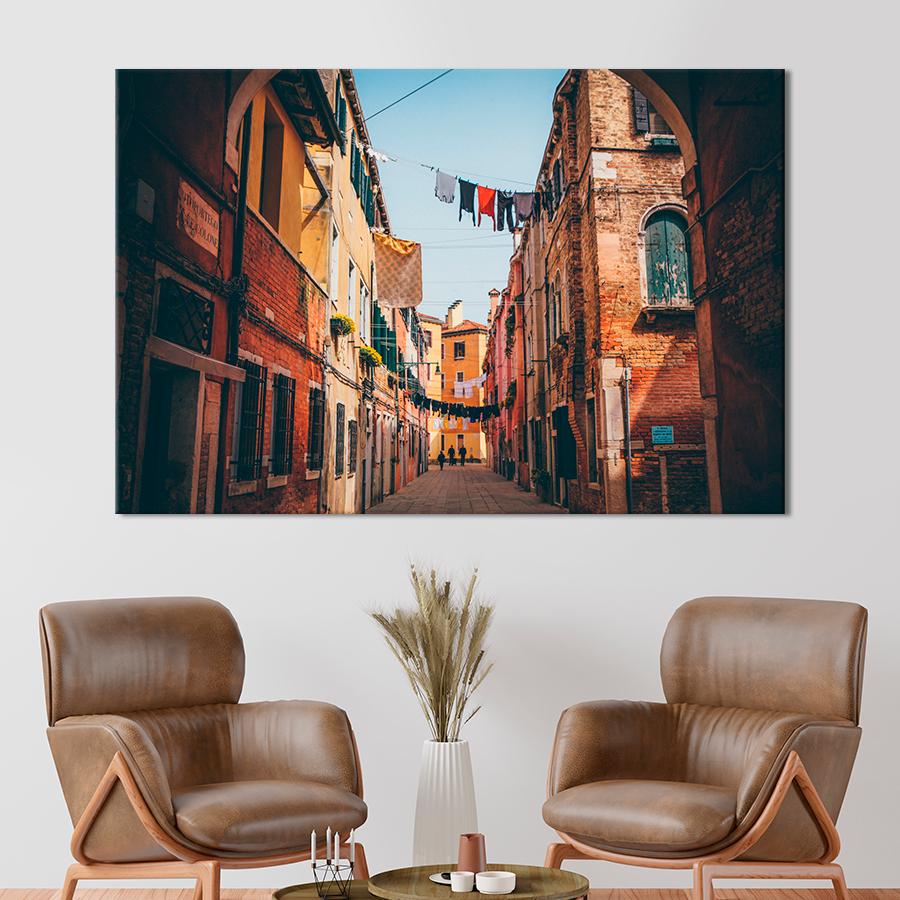 Картина город Венецианская подворотня 51x34 см (A761-1)
