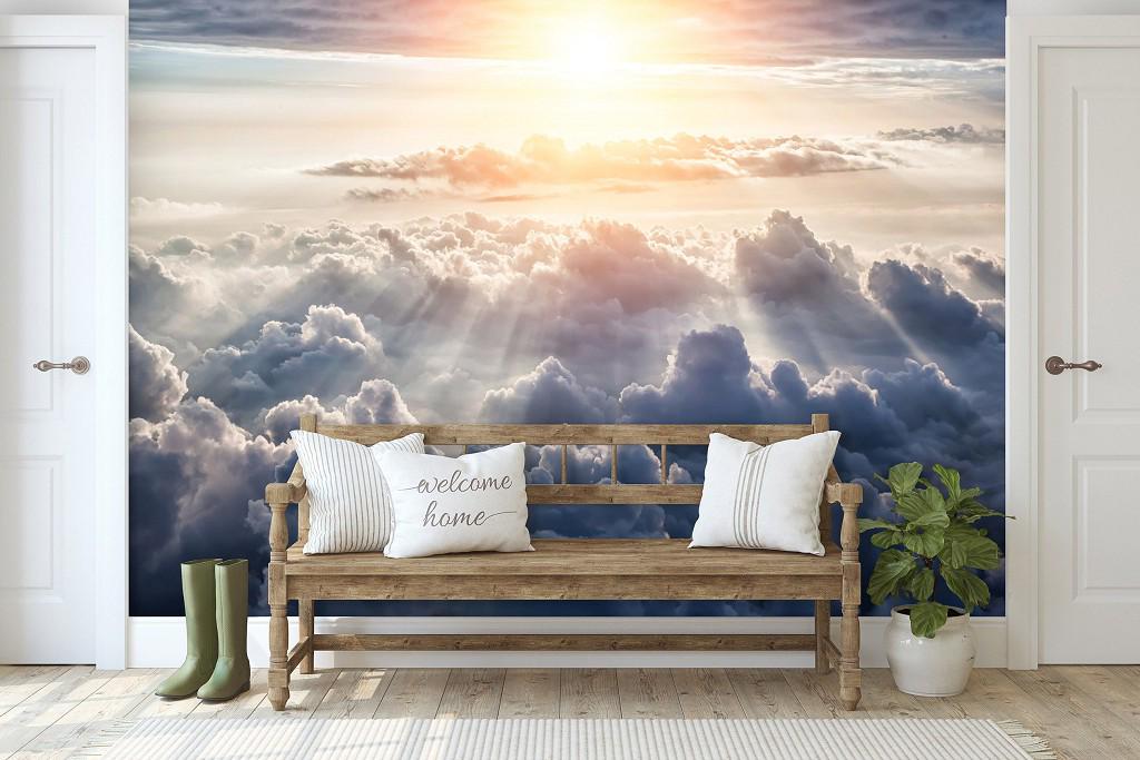 Фотошпалери флізелінові Небо Сонце над хмарами з клеєм 368x254 см (10109V8) - фото 5 Фотошпалери флізелінові Небо Сонце над хмарами з клеєм 368x254 см (10109V8) - фото 5