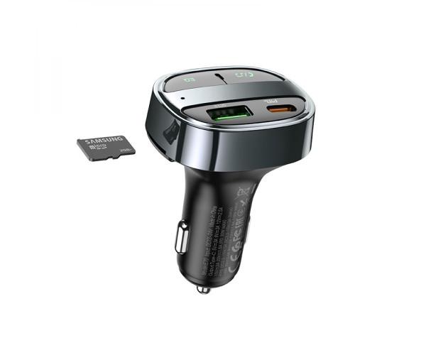 Модулятор FM Hoco E70 PD30W/QC3.0 car BT 30 Вт Black - фото 2