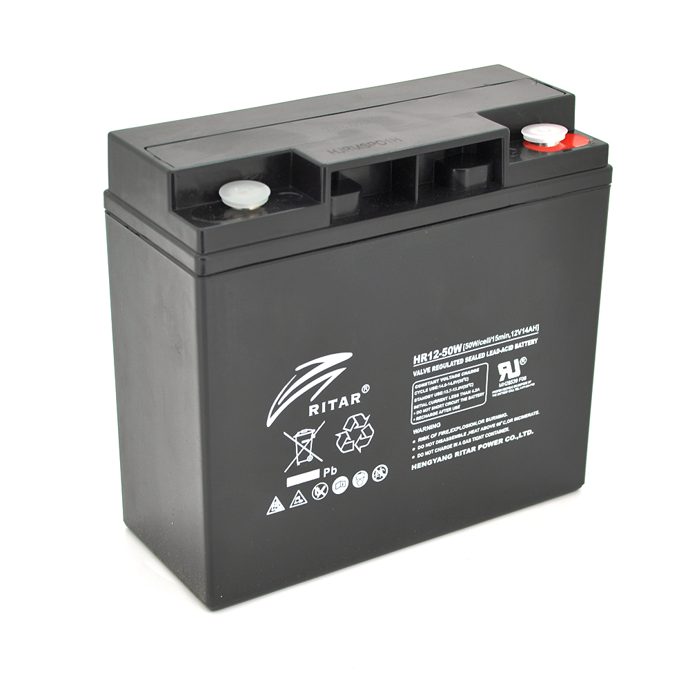 Аккумулятор Ritar HR1250W AGM 12V 14 Ah для ИБП для оборудования и систем безопасности (31257)