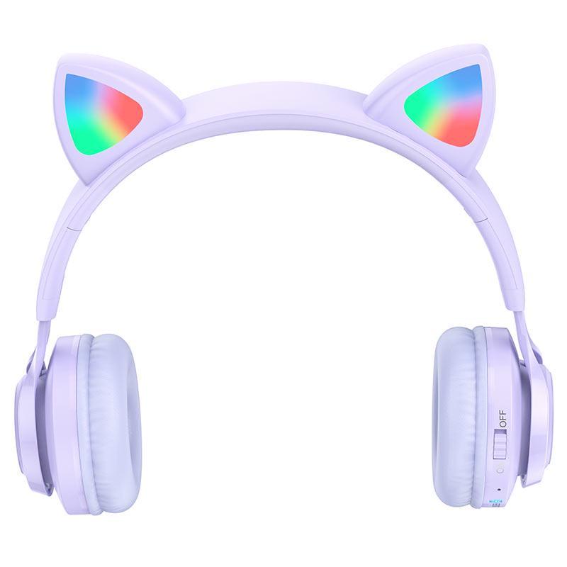 Наушники беспроводные Hoco W39 Cat Ear с кошачьими ушками Пурпурный (202-00098) Наушники беспроводные Hoco W39 Cat Ear с кошачьими ушками Пурпурный (202-00098)